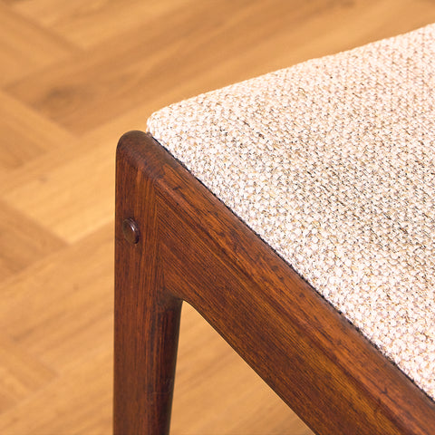 Danish dining chairs in Santos rosewood by Johannes Andersen for Uldum Mobelfabrik