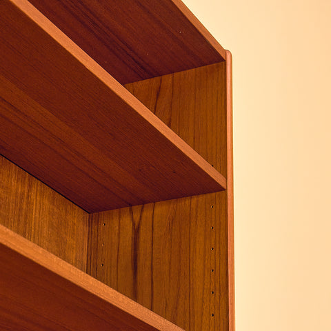 Swedish Teak Bookshelf with Lower Cabinet