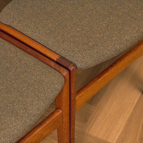 A rare set of Danish dining chairs in teak by Erik Buch for Anderstrup Møbelfabrik, model 89