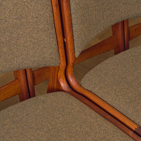 A rare set of Danish dining chairs in teak by Erik Buch for Anderstrup Møbelfabrik, model 89
