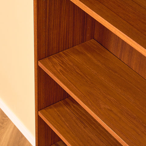 Swedish Teak Bookshelf with Lower Cabinet