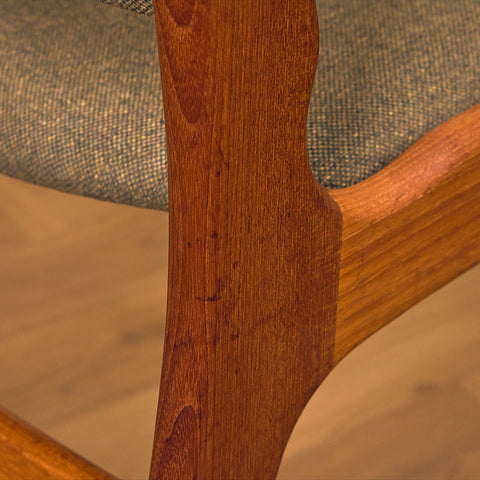 A rare set of Danish dining chairs in teak by Erik Buch for Anderstrup Møbelfabrik, model 89