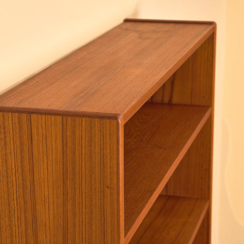 Swedish Teak Bookshelf with Lower Cabinet