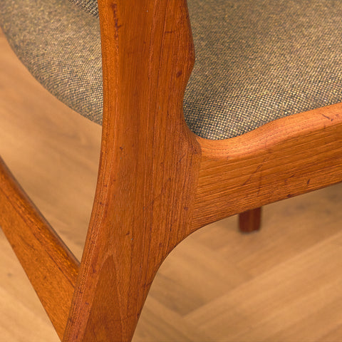 A rare set of Danish dining chairs in teak by Erik Buch for Anderstrup Møbelfabrik, model 89
