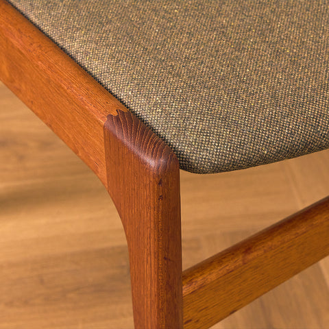 A rare set of Danish dining chairs in teak by Erik Buch for Anderstrup Møbelfabrik, model 89