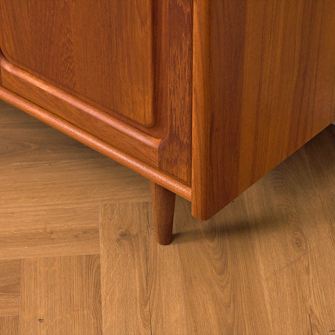Danish Solid Teak Sideboard with Panelled Doors