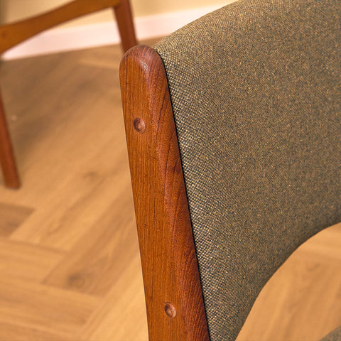 A rare set of Danish dining chairs in teak by Erik Buch for Anderstrup Møbelfabrik, model 89