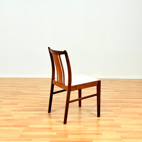 Danish set of 4 dining chairs in walnut & teak