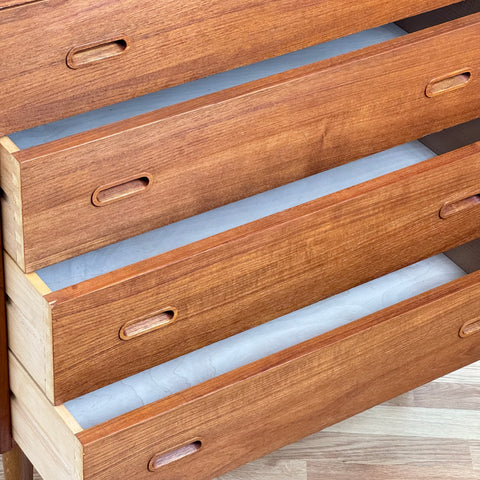 Chest of drawers in teak, 1950-60s