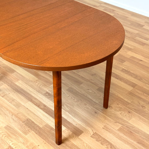Swedish small round dining table in teak