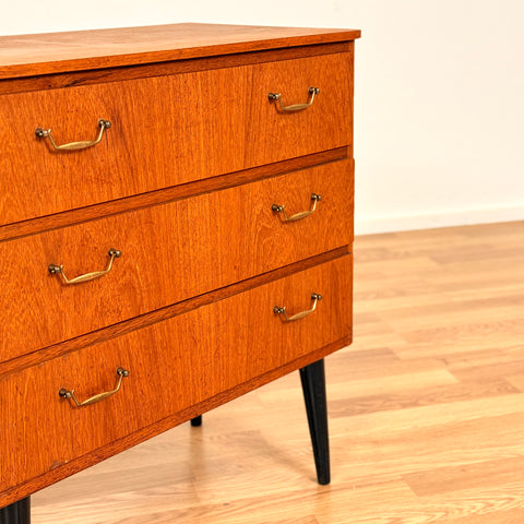 Chest of drawers in teak, 1950s-60s, Denmark