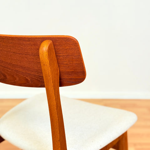 Danish set of 6 dining chairs in teak&oak