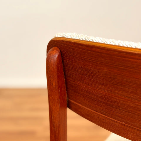 Set of 4 dining chairs in teak by B. Rasmussen for Thorso Mobelfabrik, 1950s-60s, Denmark