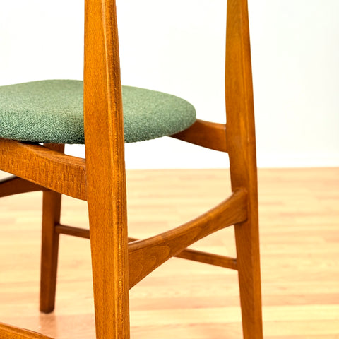 Swedish set of 4 dining chairs in teak and beech by IKEA, "Boel"