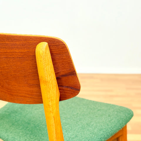 Danish dining chairs in teak & oak by Farstrup