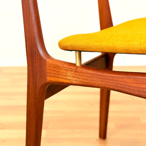 Danish set of 6 dining chairs in teak by Schiønning & Elgaard