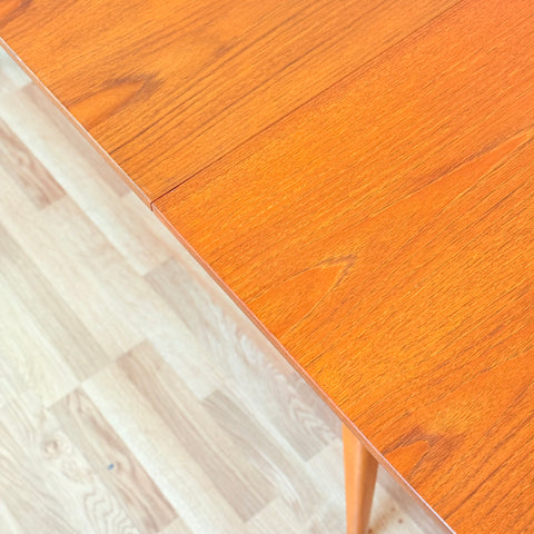 Swedish dining table in teak & beech