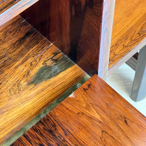 Danish rosewood desk with 7 drawers & a folding door at the back