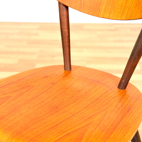 Swedish set of 4 dining chairs in teak by Bröderna Wigells Stolfabrik