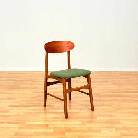 Swedish set of 4 dining chairs in teak and beech by IKEA, "Boel"