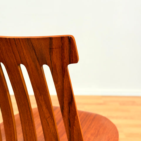 Swedish dining chairs in teak & beech by Jan Hallberg for Edsbyverken, model 'Tallåsen'