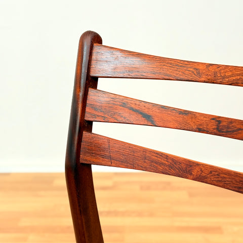 Danish dining chairs in Santos rosewood & beech, model 68 by Faldsled Chairs & Furniture Factory