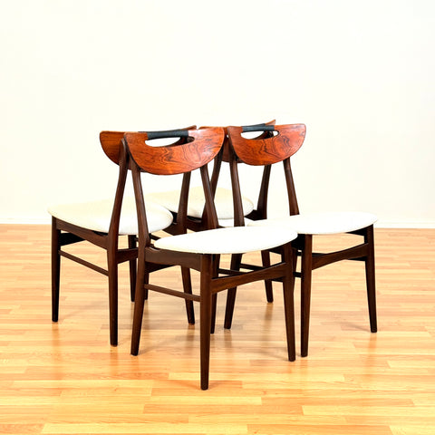 Danish dining chairs in Santos rosewood & teak