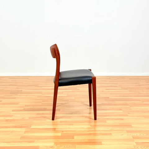 Danish dining chairs in solid teak by Niels Otto Møller, model 77