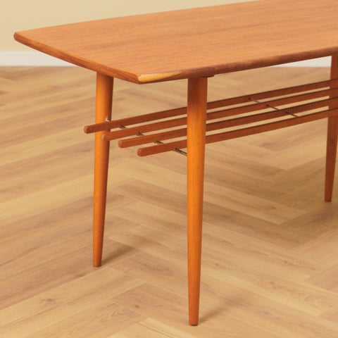 Swedish coffee table in teak & beech