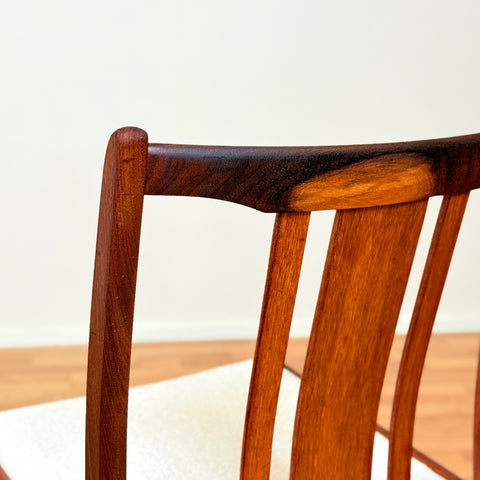 Danish set of 4 dining chairs in walnut & teak