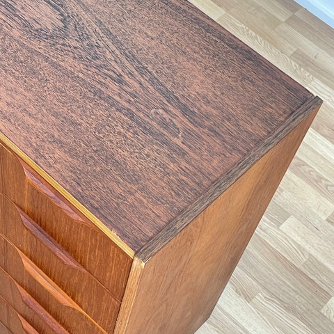 Chest of drawers, teak, Denmark 1950s-60s.