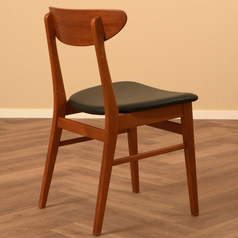 Danish dining chairs in teak & beech by Farstrup, model '210'