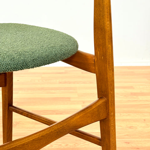 Swedish set of 4 dining chairs in teak and beech by IKEA, "Boel"