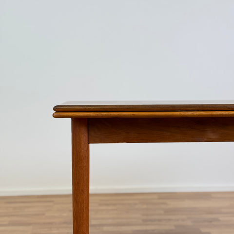 Dining table with 2 ext, Denmark, stained teak