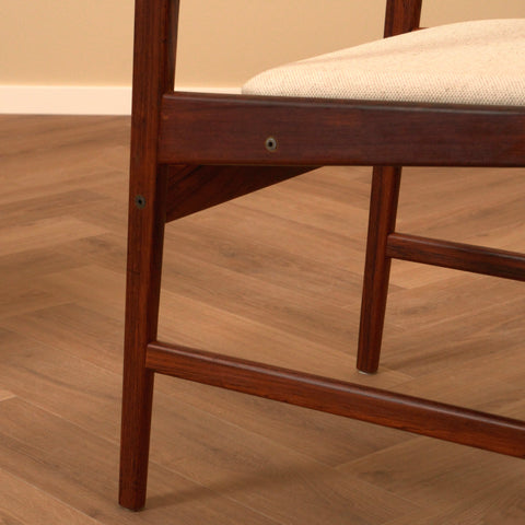 Danish dining chairs in Santos rosewood by Erik Buch