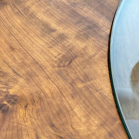 Dining table, dark wood, 1970s