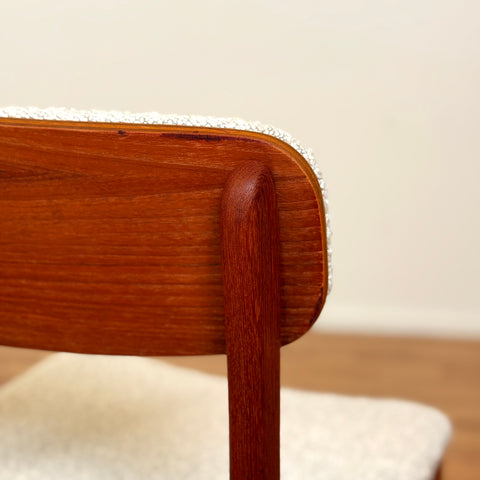 Set of 4 dining chairs in teak by B. Rasmussen for Thorso Mobelfabrik, 1950s-60s, Denmark