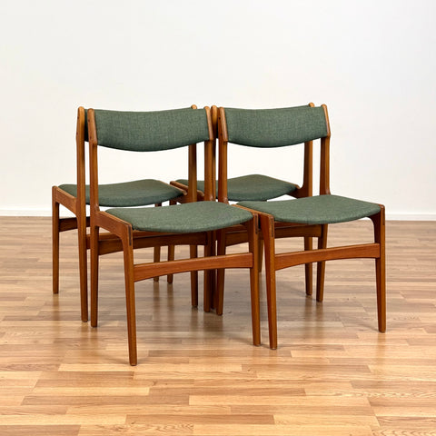 PRICE Set of 4 dining chairs in beech by Erik Buch, 1950s-60s, Denmark - Beyo Vintage