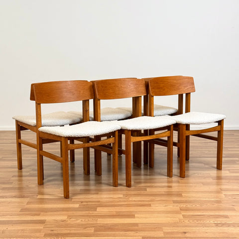 Set of 6 chairs made of teak & beech, 1950s-60s, Denmark - Beyo Vintage