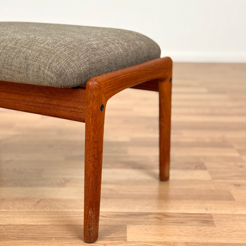 Armchair and stool in teak by Stokke Møbelfabrikk, 1950s-60s, Norway - Beyo Vintage
