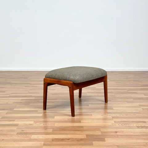 Armchair and stool in teak by Stokke Møbelfabrikk, 1950s-60s, Norway - Beyo Vintage