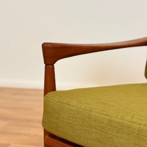 Armchair "Kolding" in solid teak by Erik Wörtz for IKEA, 1950s-60s, Sweden