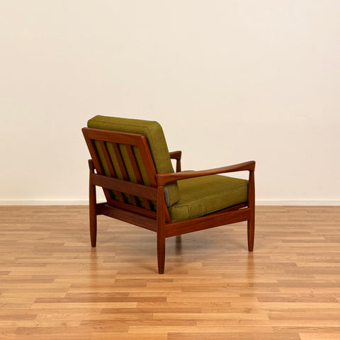 Armchair "Kolding" in solid teak by Erik Wörtz for IKEA, 1950s-60s, Sweden