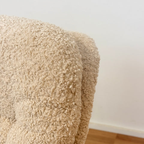 Chrome armchair in teddy, 1970s