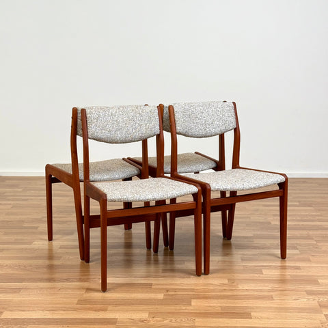 Set of 4 dining chairs in teak by Knud Andersen for JCA Jensen Indh., Aarhus, 1950s-60s, Denmark - Beyo Vintage