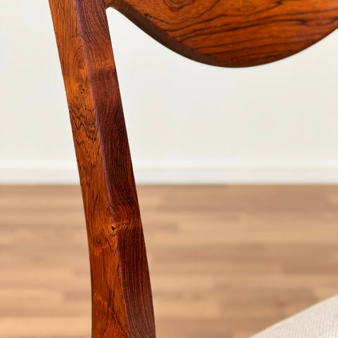 Set of 4 dining chairs in rosewood by Glyngøre Stolefabrik, 1950s-60s, Denmark - Beyo Vintage