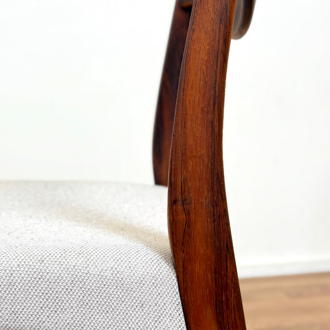 Set of 6 dining chairs in rosewood by Glyngøre Stolefabrik, 1950s-60s, Denmark - Beyo Vintage