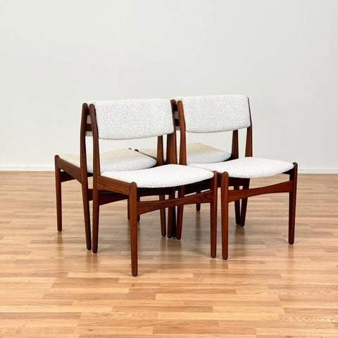 Set of 4 dining chairs in teak by Poul Volther for Frem Rojle, 1950s-60s, Denmark - Beyo Vintage