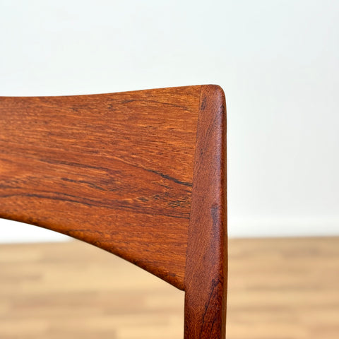 Set of 6 dining chairs in teak by Henning Kjaernulf. A for Vejle Stolefabrik, 1950s-60s, Denmark - Beyo Vintage