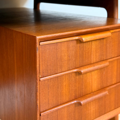 Writing desk "Model 75" in teak by Gunni Omann for Omann Jun A/S, 1960s-70s, Denmark - Beyo Vintage